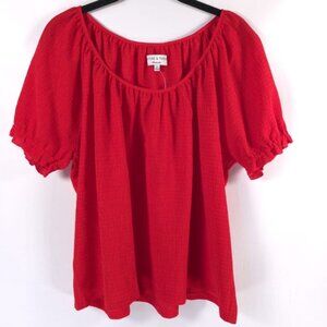 Madewell Red Blouse